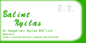 balint nyilas business card